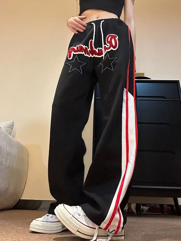 Embroidery Letter Sweatpants
