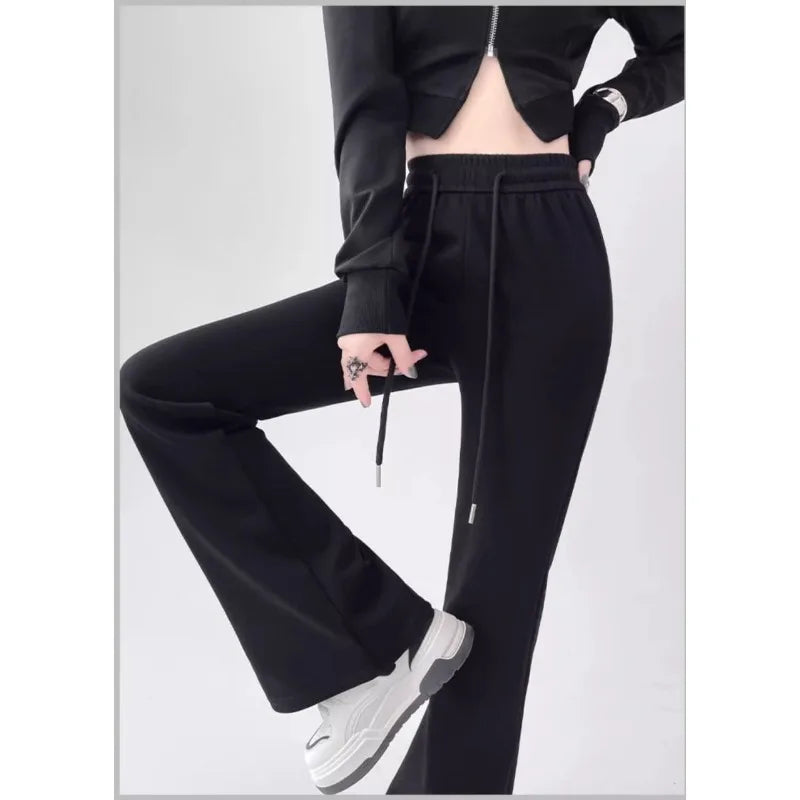 High-Waisted Flared Sweatpants