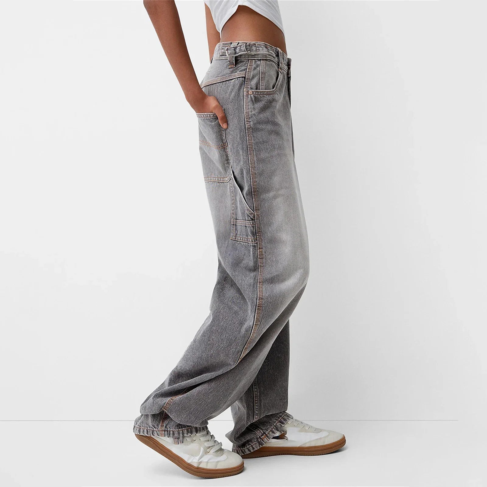 Vintage Hip Hop Wide-Leg Jeans