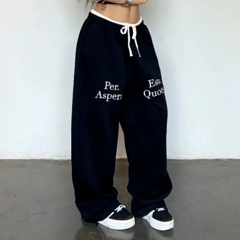 Deeptown Y2K Oversized Grey Sweatpants