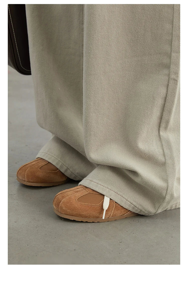 Women Loose Fit Cotton Straight-Leg Pants