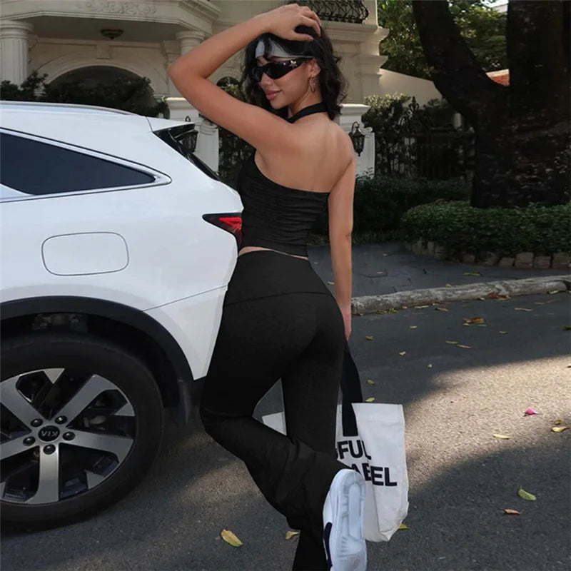 Solid Y2K Aesthetic Co-Ord Set