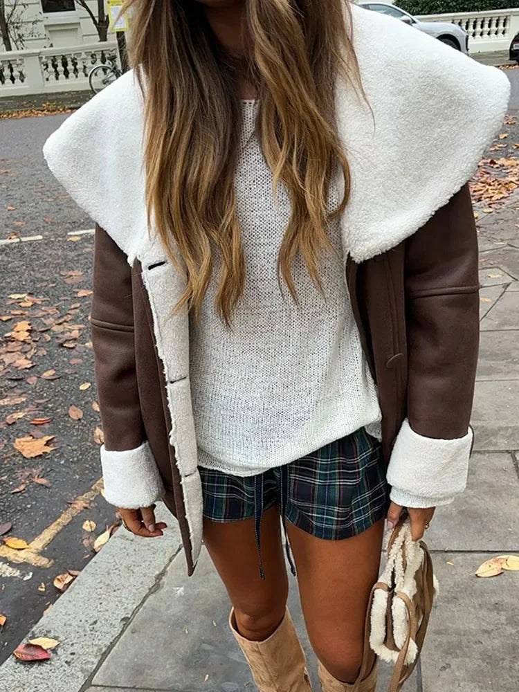 Sherpa Lined Leather Jacket