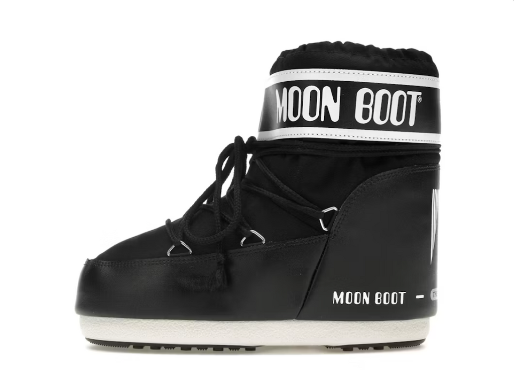 Moon Boot Icon Low Nylon Boot Black White