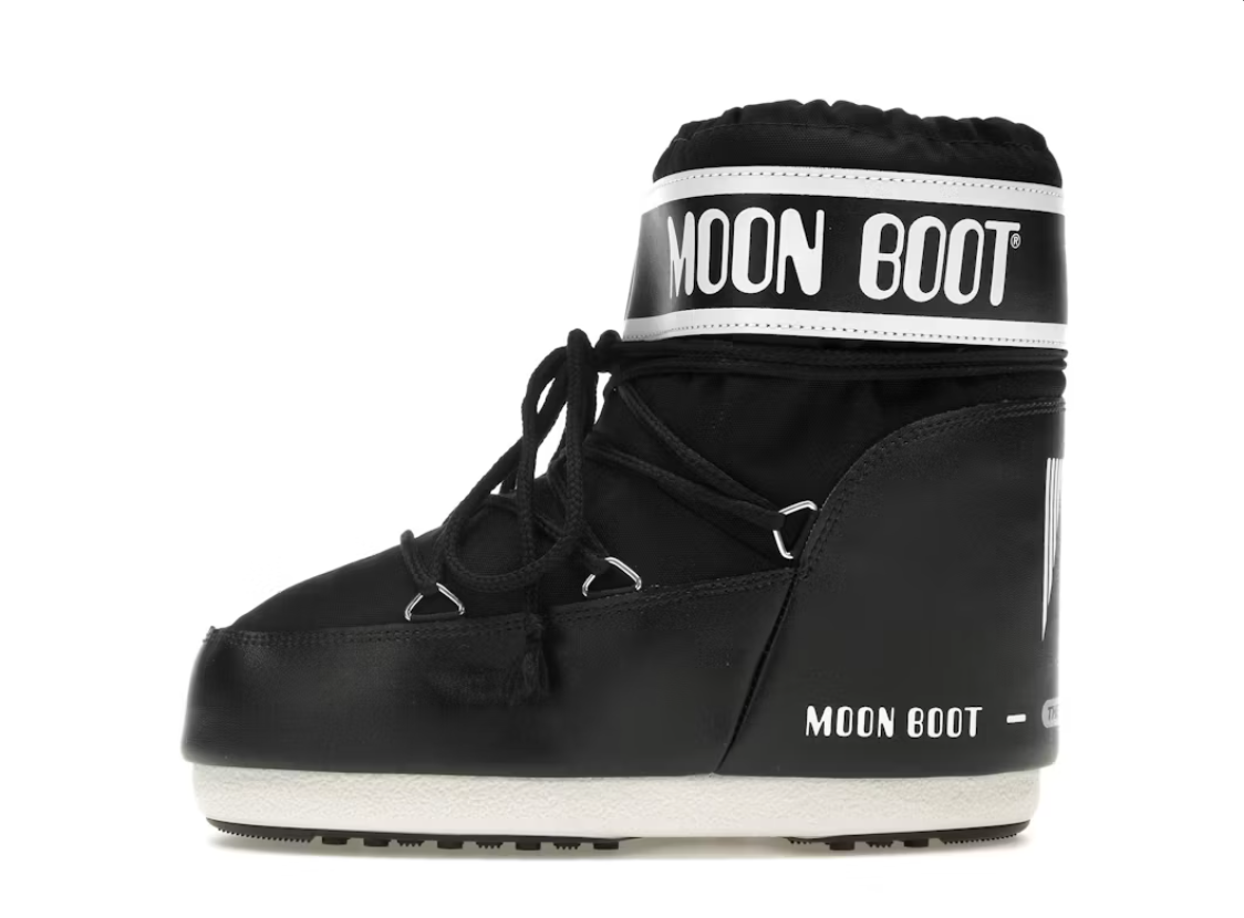 Moon Boot Icon Low Nylon Boot Black White