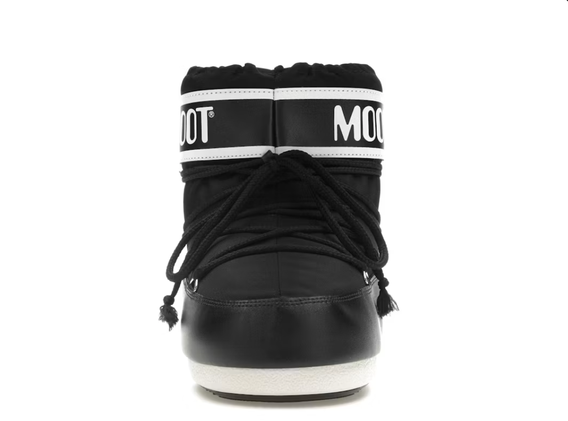 Moon Boot Icon Low Nylon Boot Black White