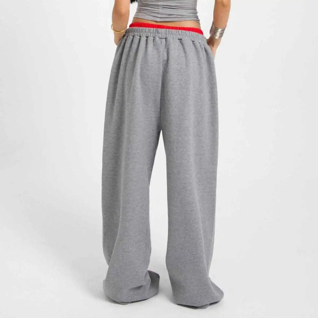 Deeptown Y2K Oversized Grey Sweatpants