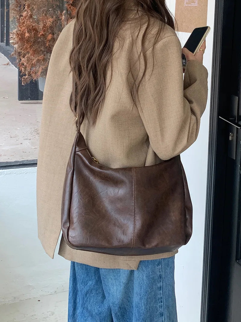 Casual Leather Handbag