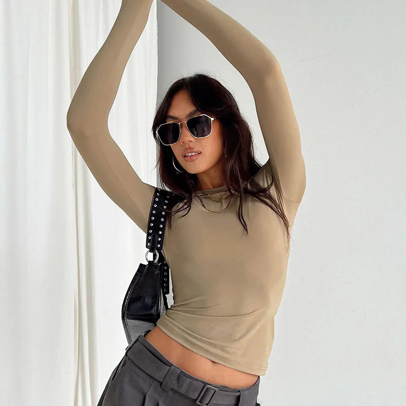 Casual Long Sleeve Slim Fit Tees