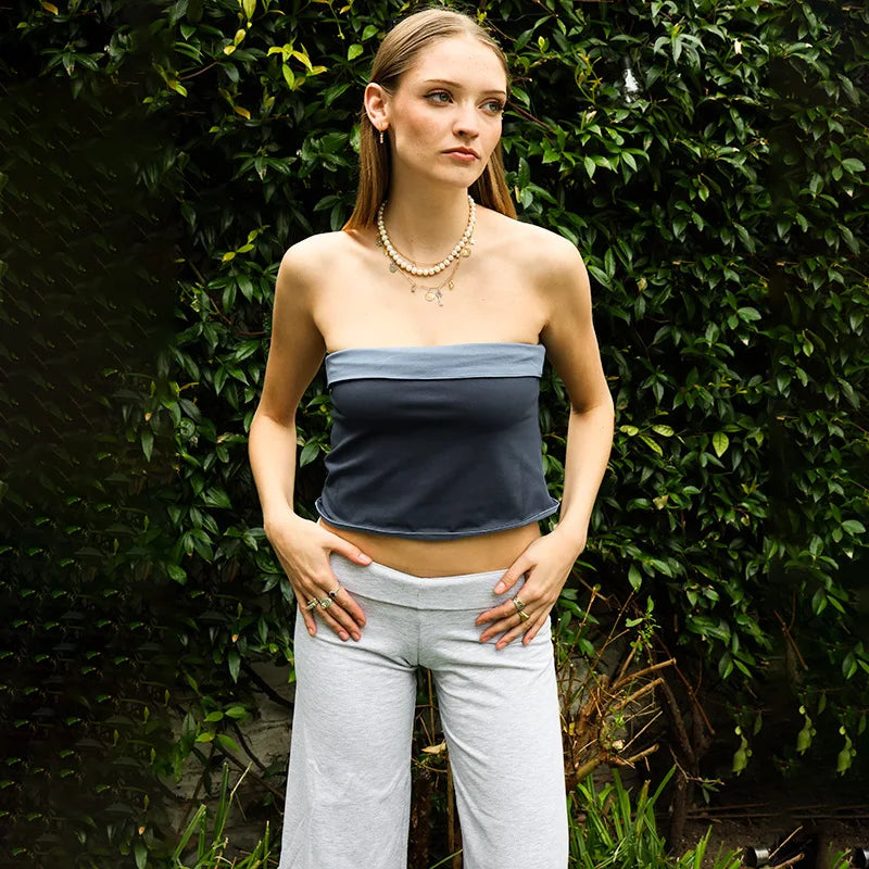 Patchwork Star Loose Bootcut Pants