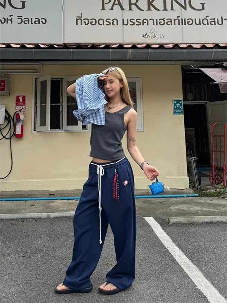 Y2K Kpop Oversized Wide-Leg Sweatpants