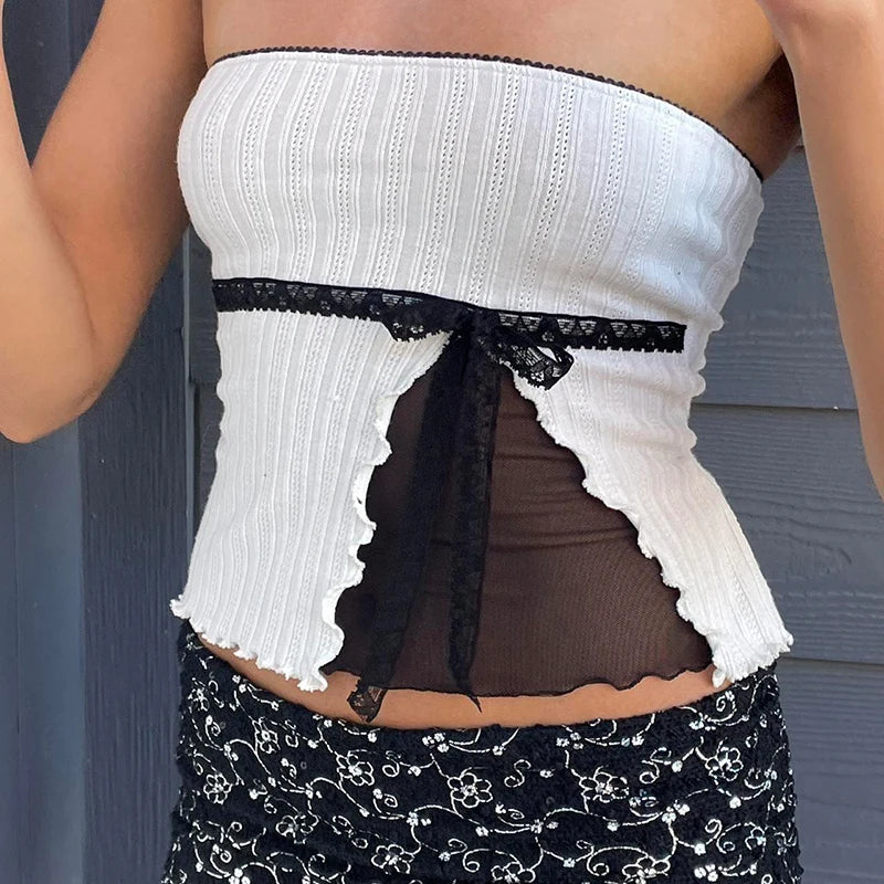 Streetwear Bow Crop Top
