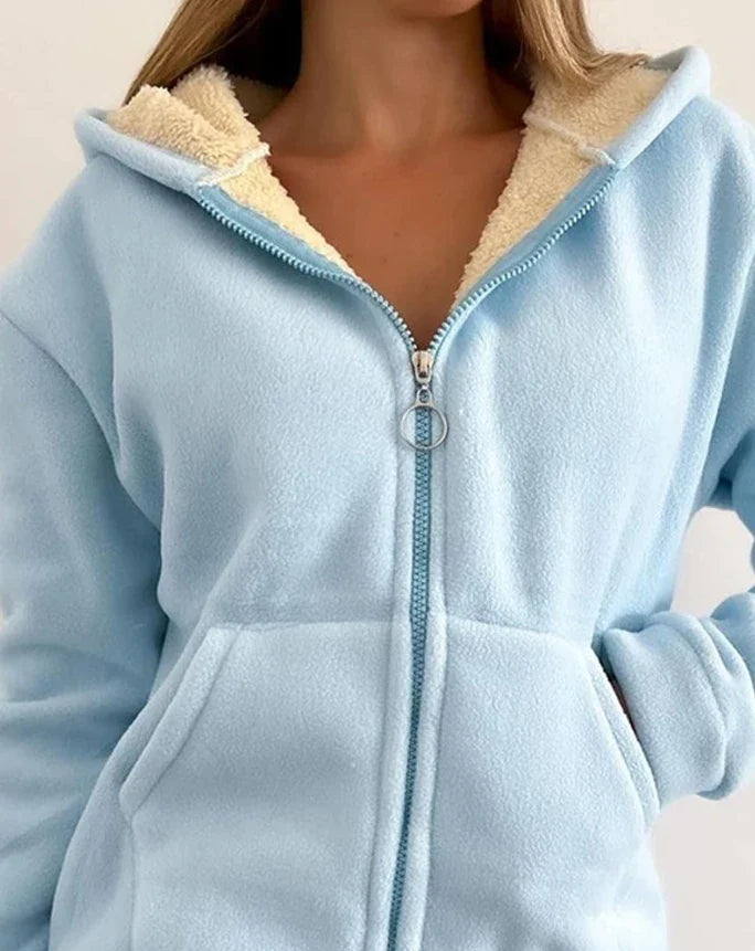 Zip Up Lamb Wool Jacket