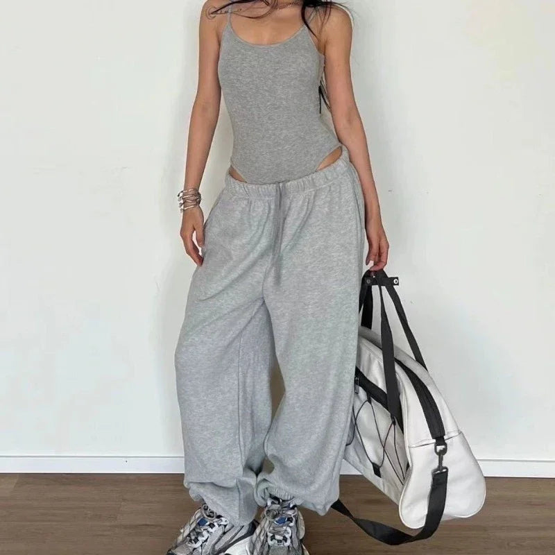 Oversized Y2K Grey Joggers