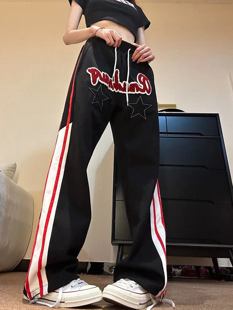 Embroidery Letter Sweatpants